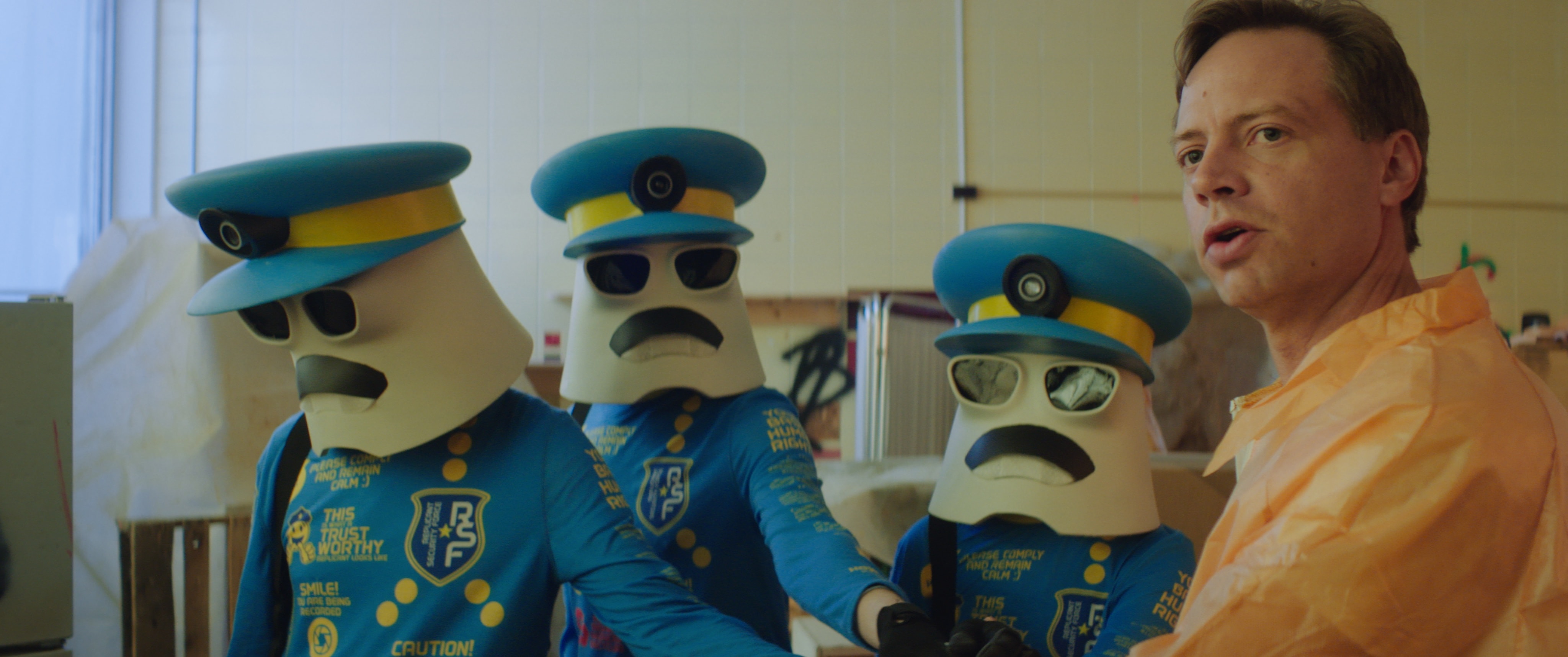 Clone Cops production still 35 - behind the scenes scene from the 2025 indie sci-fi comedy film Clone Cops featuring action and comedy